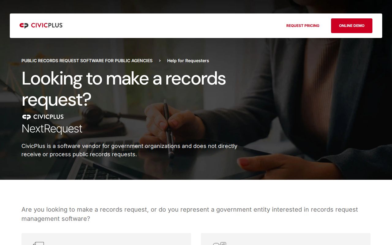 Gilroy residents directory Public Records Center request portal