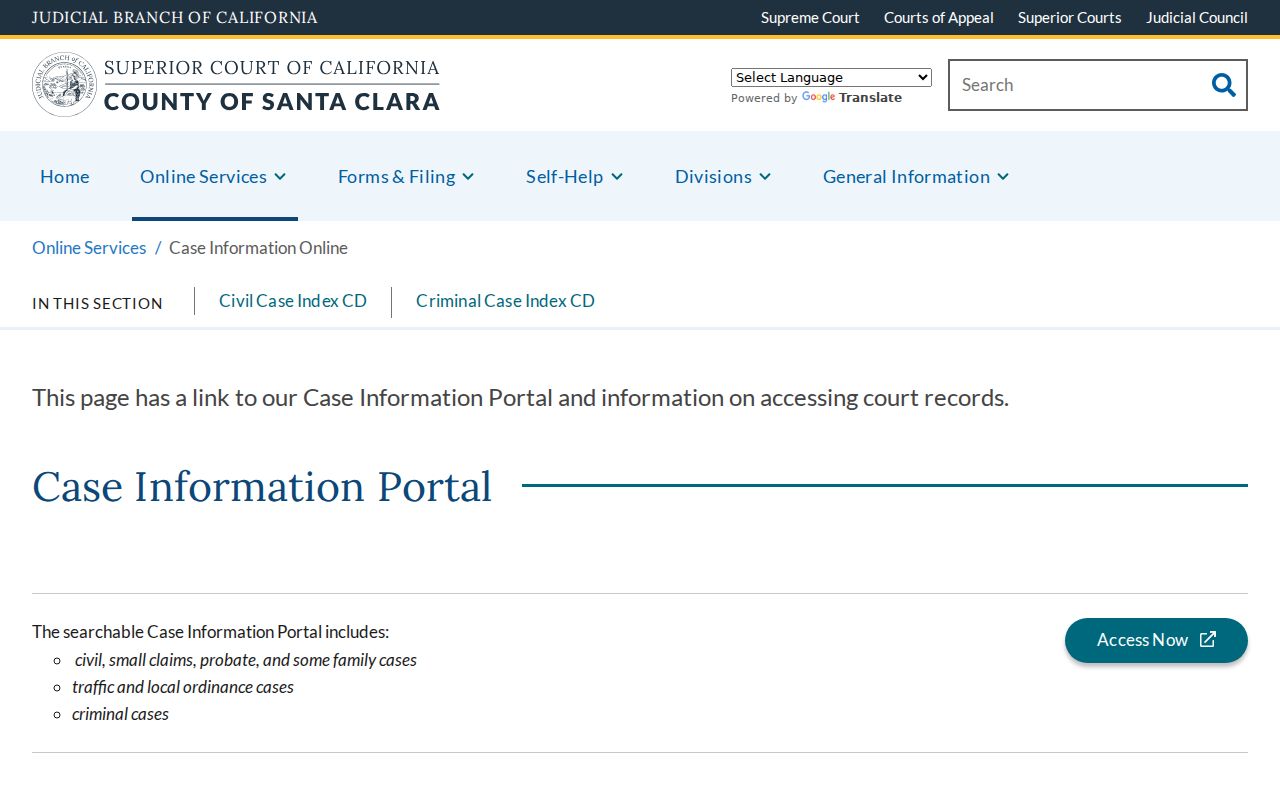 Gilroy residents directory Santa Clara Superior Court case search