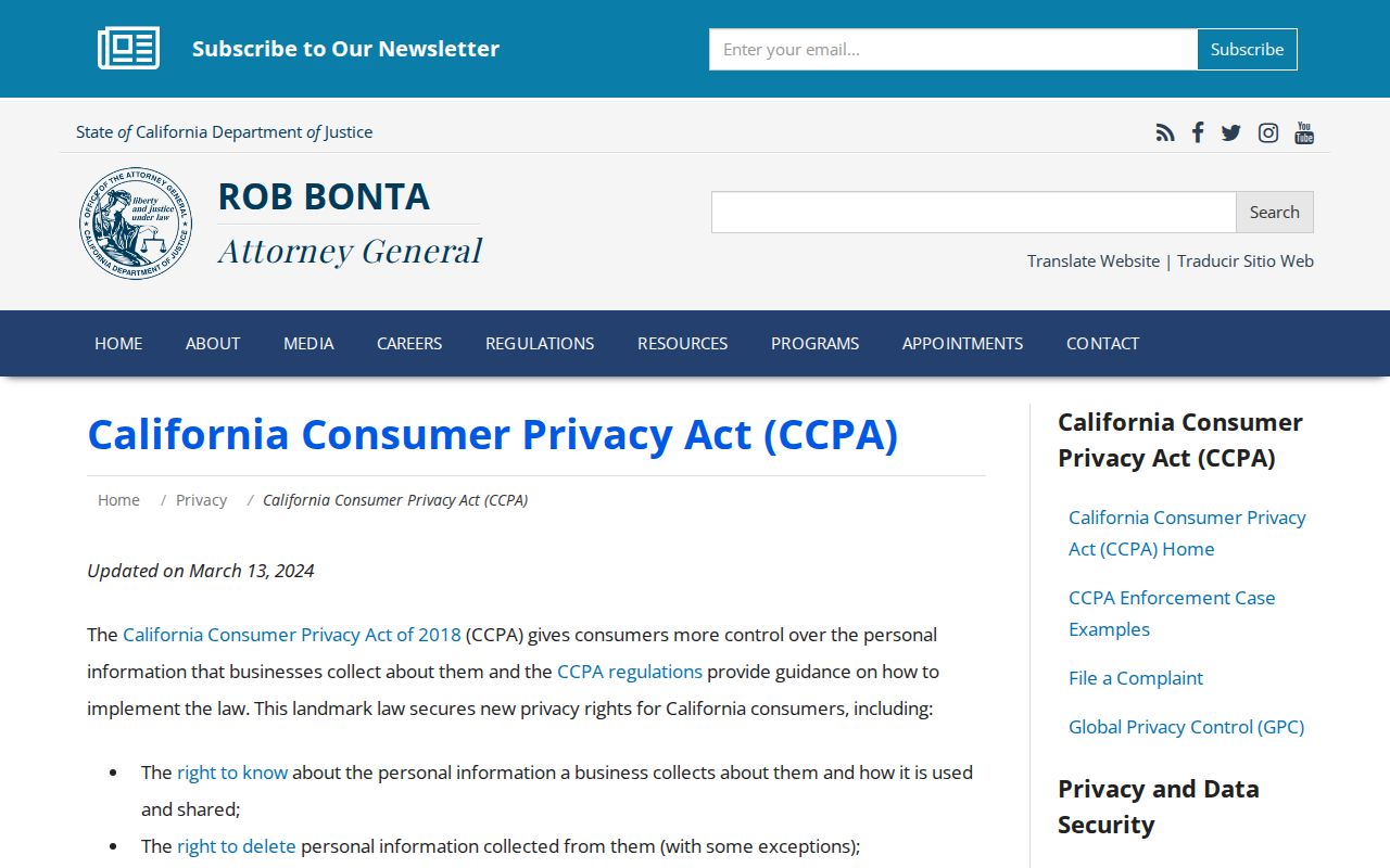 Gilroy neighbors California consumer privacy rights